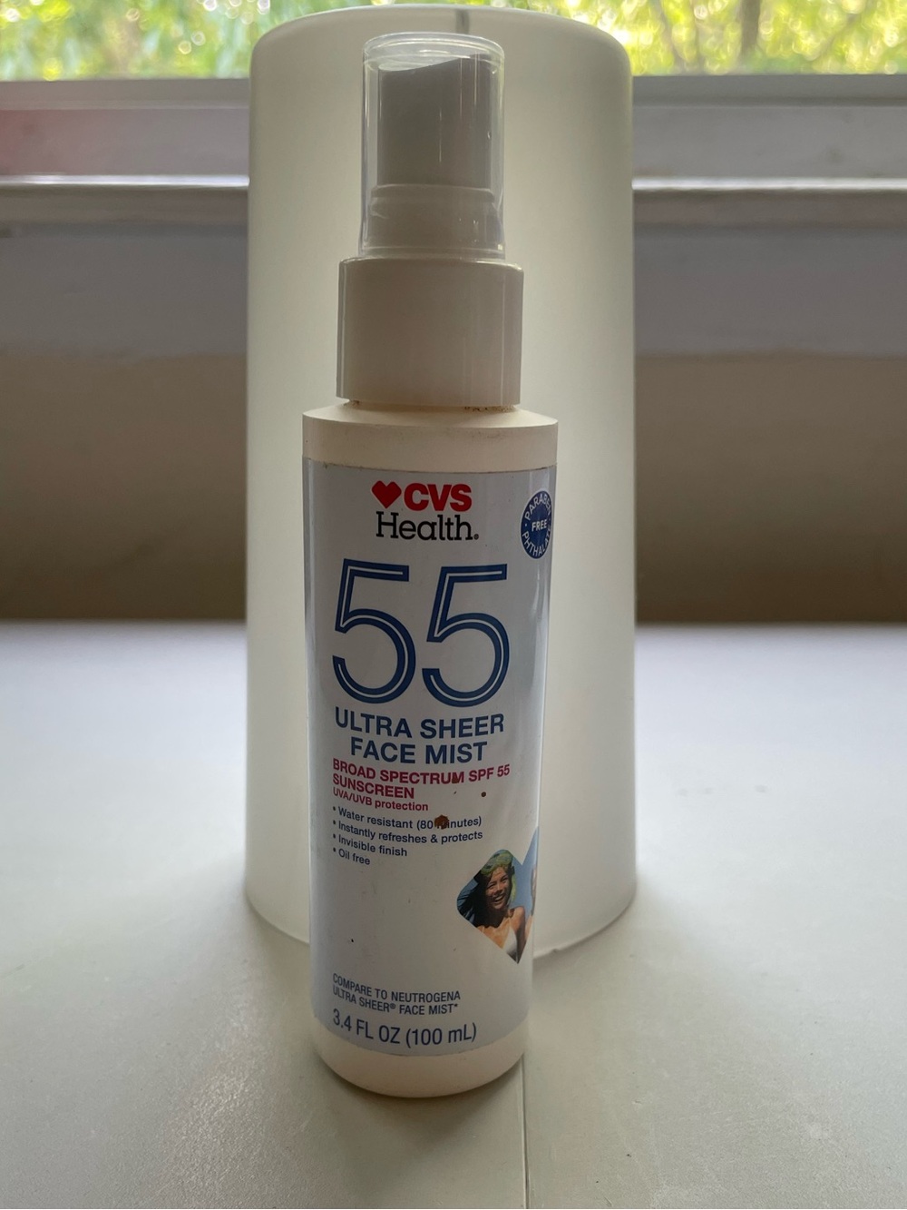 CVS Health Ultra Sheer Face Mist SPF 55 Sunscreen Spray 3.4 oz